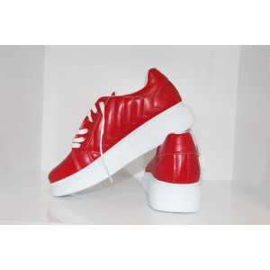 modaklon Kadın KırmızıBeyaz Sneaker Ayakkabı
